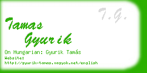 tamas gyurik business card